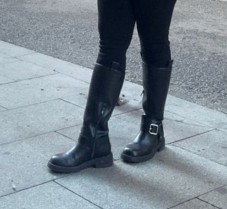 Botas de cuero negras talla 36