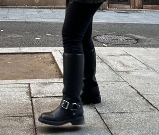 Botas de cuero negras talla 36