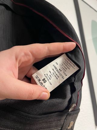 Pantalón de traje gris hombre talla 50