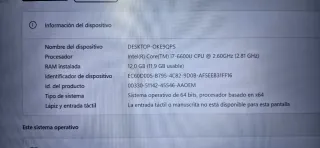 Portátil Lenovo Intel i7