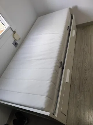 BRIMNES Diván Blanco IKEA 80x200cm con 2 cajones