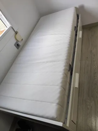 BRIMNES Diván Blanco IKEA 80x200cm con 2 cajones