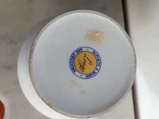 Vaso Porcellana Longo Oro e Bianco