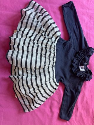 Vestido Petite Bateau azul marino niña