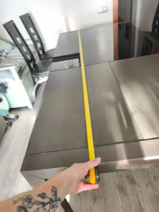 Mesa de comedor extensible cristal y madera