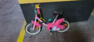 2 bicis niña Btwin 14 pulgadas rosa