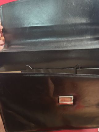 Maletín ejecutivo piel negro/marrón