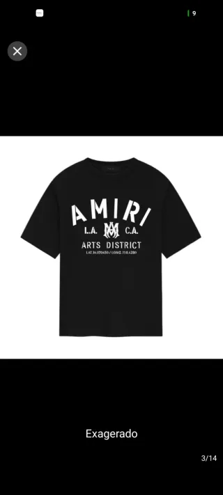 Camiseta Amiri L.A. Arts District Negra
