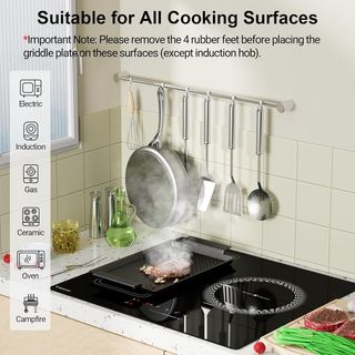 Placa de cocción 38x21 con asas