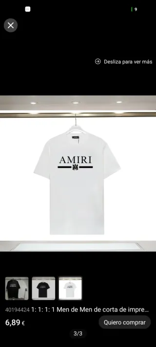 Camiseta Amiri Blanca