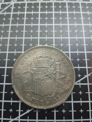 1888 ESPAÑA 5 PESETAS MONEDA DE COLECCIÓN