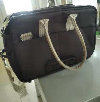 Bolso transportín para perro marrón y beige