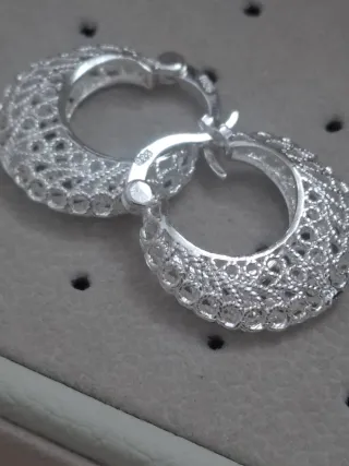 Pendientes Aro Calados Plata 925 (2.5 cm)