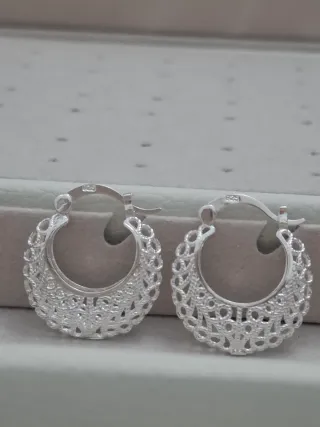 Pendientes Aro Calados Plata 925 (2.5 cm)