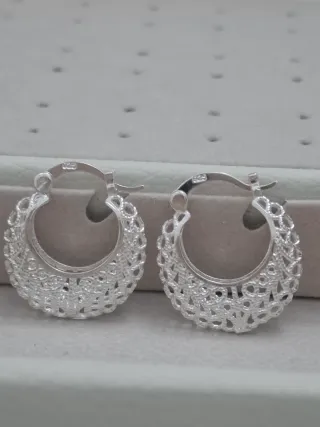 Pendientes Aro Calados Plata 925 (2.5 cm)