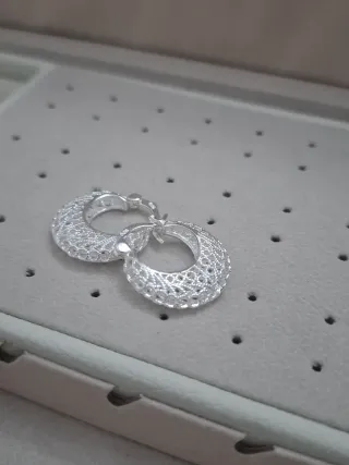 Pendientes Aro Calados Plata 925 (2.5 cm)