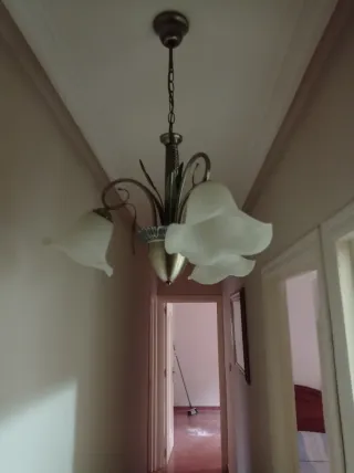 Lámpara de bronce estilo vintage