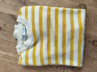 Jersey Zara Rayas M Blanco/Amarillo