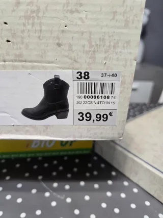 Stivali da cowboy neri taglia 38