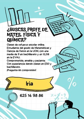 Clases online: Matemáticas, física y química