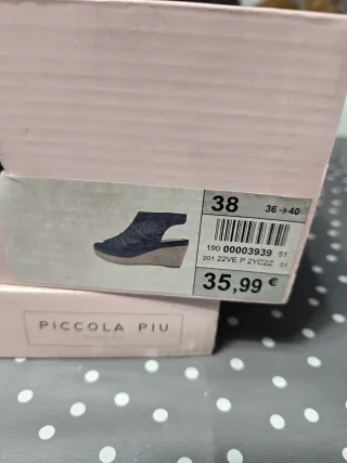 Sandalias cuña azul