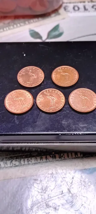 Lote 5 Monete da 1 Centesimo Euro