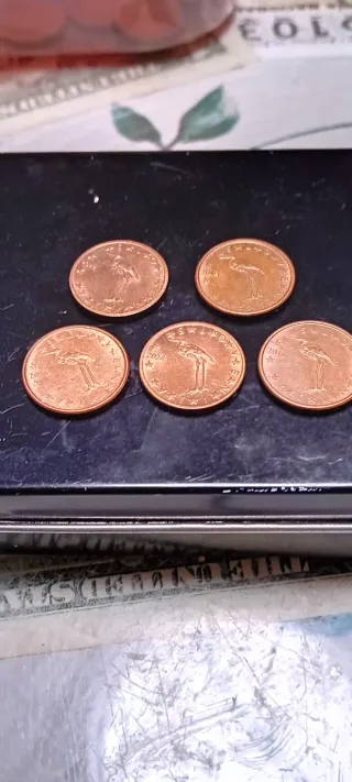 Lote 5 Monete da 1 Centesimo Euro