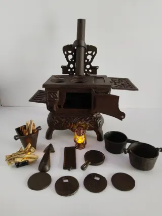 Antigua Cocina Hierro Fundido 1:6