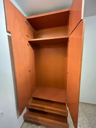 Armario ropero madera 2 puertas