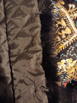 Chaleco negro lentejuelas multicolor