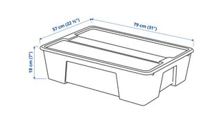 Caja Samla Ikea 55L Transparente