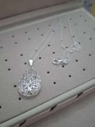 Colgante calado Plata 925 con Cadena 45cm