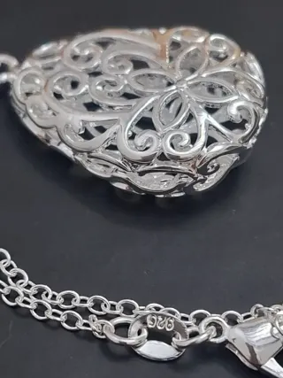 Colgante calado Plata 925 con Cadena 45cm