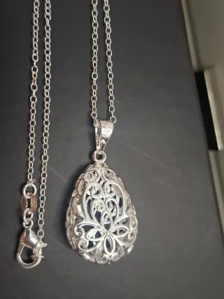 Colgante calado Plata 925 con Cadena 45cm