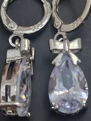 Conjunto Plata 925: Cadena 45 cm y Pendientes