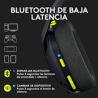 Auriculares Logitech G435 Negros y Amarillos