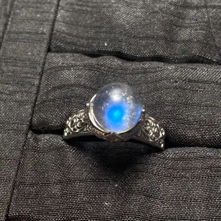 Anillo Acero Inoxidable Labradorita Natural