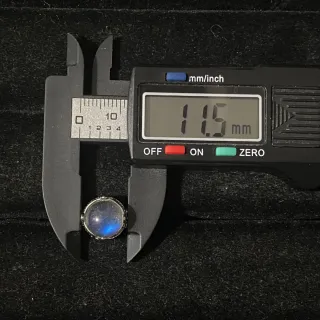 Anillo Acero Inoxidable Labradorita Natural