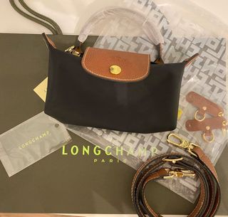 Longchamp Le Pliage Neceser Negro Marrón