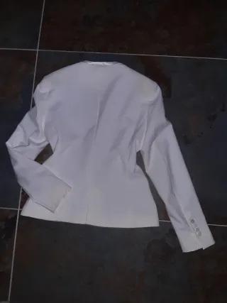 Blazer Americana Blanca Zara Talla M