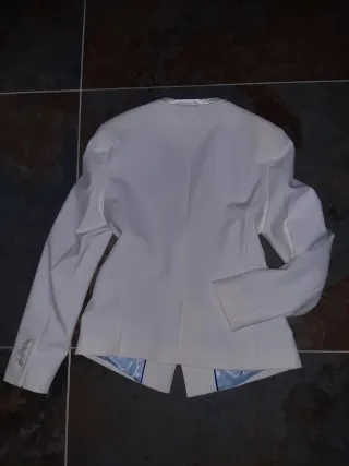 Blazer Americana Blanca Zara Talla M