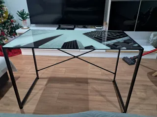 Escritorio moderno cristal y metal