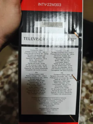 TV LED FHD INFINITON 22 12V