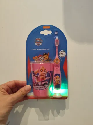 Cepillo Paw Patrol con Vaso y Luz