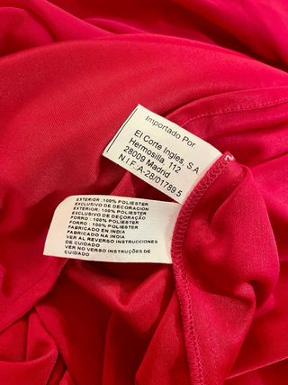 Vestido fiesta volantes rosa