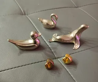 Lotto piccoli animali vintage in Silver e Ottone