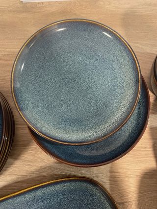 Vajilla Ikea Gladelig Azul