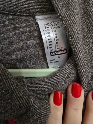 Chaleco Polar Decathlon Gris y Rosa