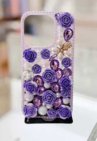 Funda iPhone con purpurina líquida