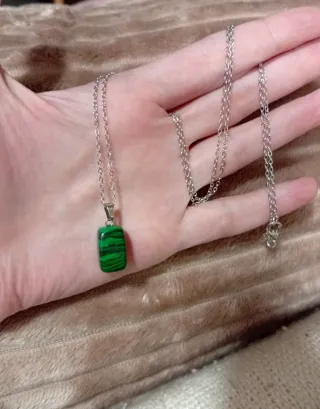 Collar Plata con Piedra Ágata Morada